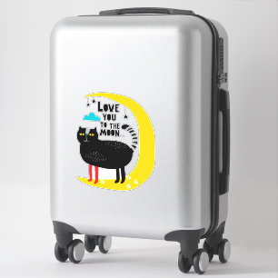 Sticker Chat sur la lune