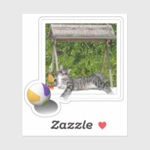 Sticker Chat sur la Plage
