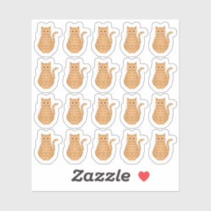 Sticker Chat tigré orange Chat roux Planificateur décorati