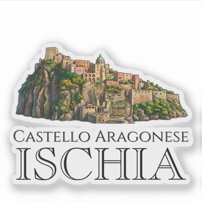 Sticker Château Aragonais, Ischia (Devant)