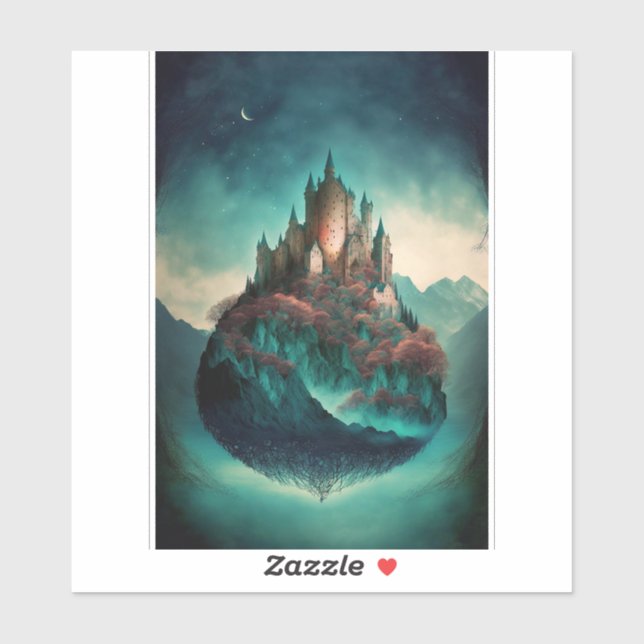 Sticker Château magique de l'Imaginaire (Feuille)