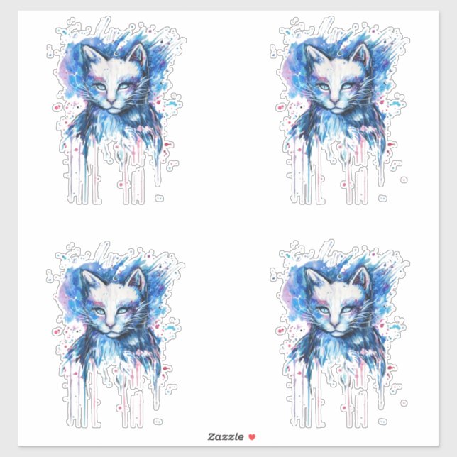 Sticker Chaton (Feuille)