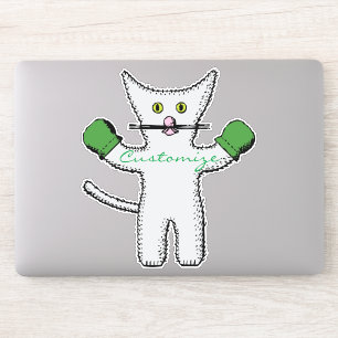 Sticker Chaton de boxe avec des mitaines Thunder_Cove