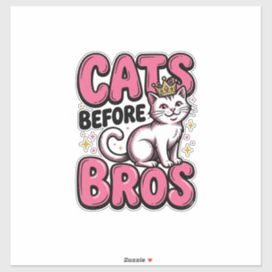 Sticker Chats avant frères conception de t-shirt de couron
