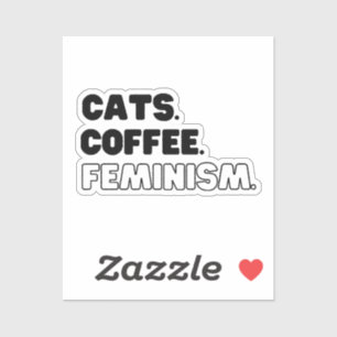 Sticker Chats Café Féminisme