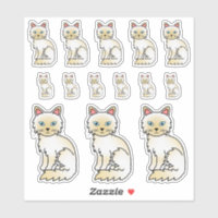 Chats de dessin animé mignons Birman / Ragdoll au 