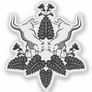 Sticker Chats et silhouette graphique de la capture