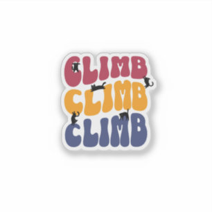 Sticker Chats grimpeurs Édition Vintage Color