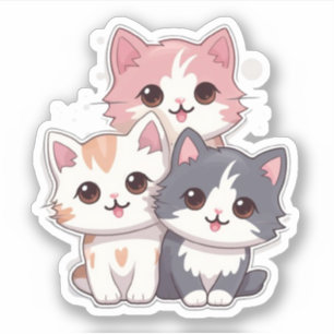 Sticker Chats mignons Kawaii Animal de compagnie