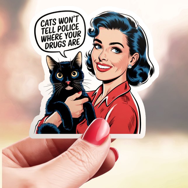 Sticker Chats Ne Diront Pas à la Police Drôle (Créateur téléchargé)