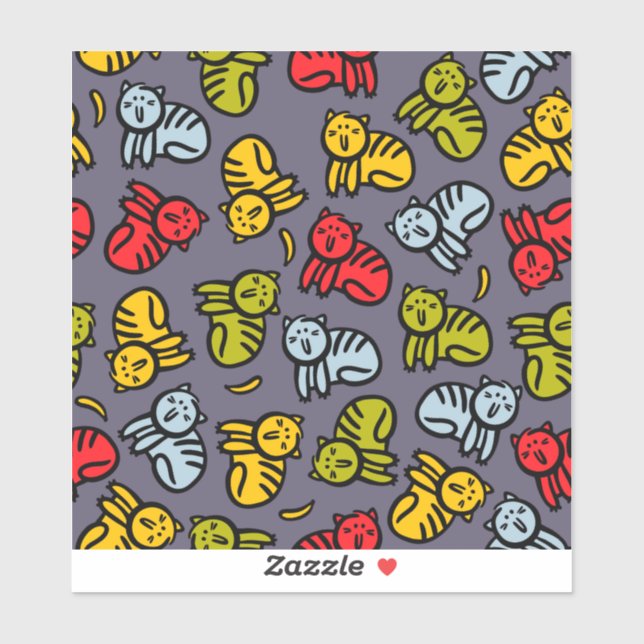 Sticker Chats plus bananes (Feuille)