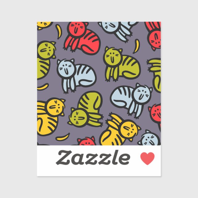 Sticker Chats plus bananes (Feuille)