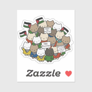 Sticker Chats pour la Palestine – Chats Kawaii pour la Jus