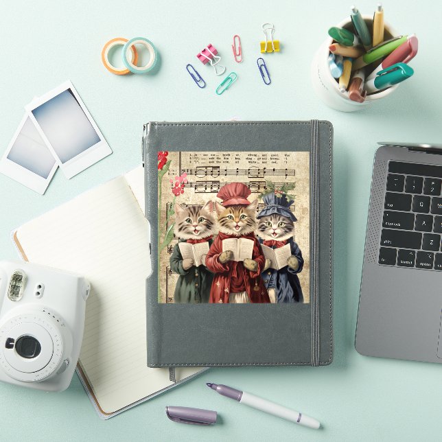 Sticker Chats qui chantent des chants de Noël (Couverture iPad)