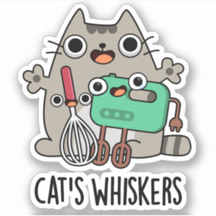 Sticker Chat's Whiskers Funny Baking Pun