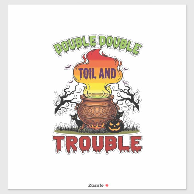 Sticker Chaudière Double Travail Problème Halloween Chat N (Feuille)