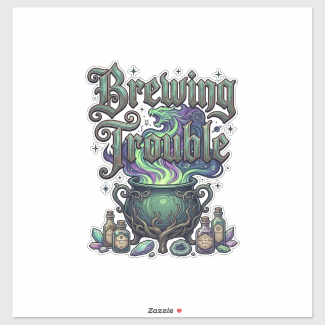 Sticker Chaudière Dragon de l'Emmerdement Cristaux d'Alchi (Feuille)