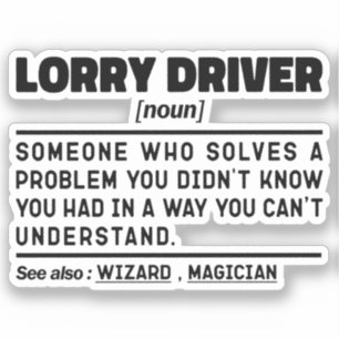 Sticker Chauffeur de camion Noun Cool Papa Conduit Truckin
