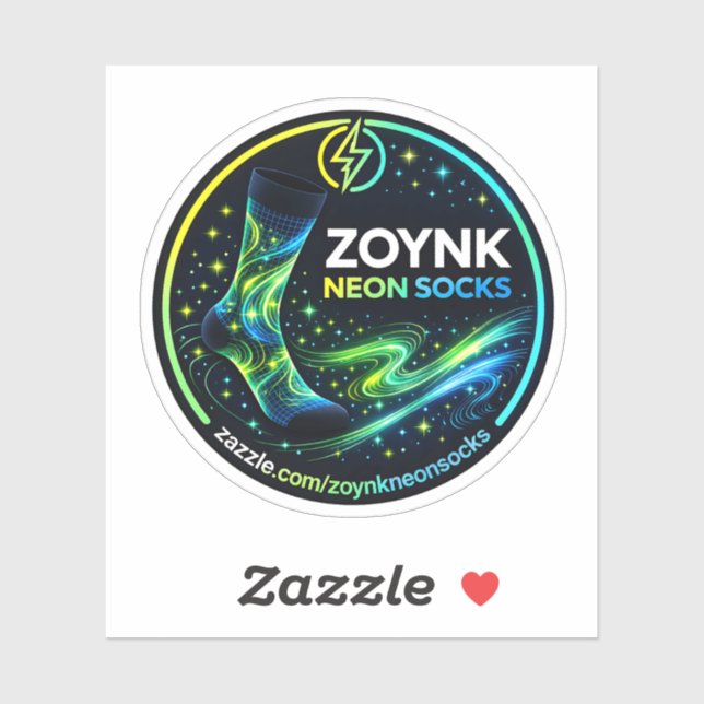 Sticker Chaussettes Néon Zoynk (Feuille)