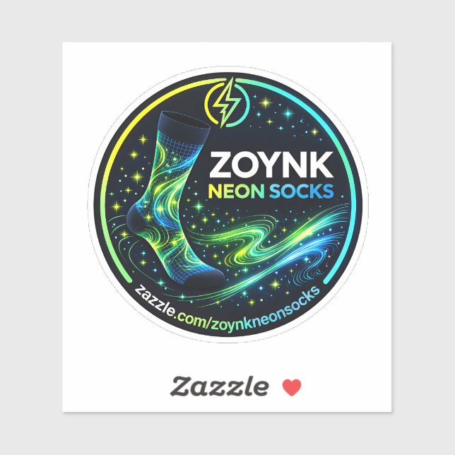 Sticker Chaussettes Néon Zoynk (Feuille)