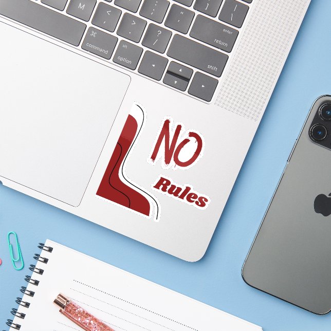 Sticker Chaussettes sans règles  (Ordinateur portable avec iPhone)