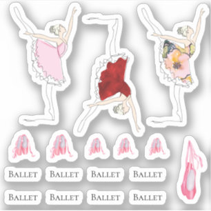 Sticker Chaussures de ballet Ballerina, école de filles