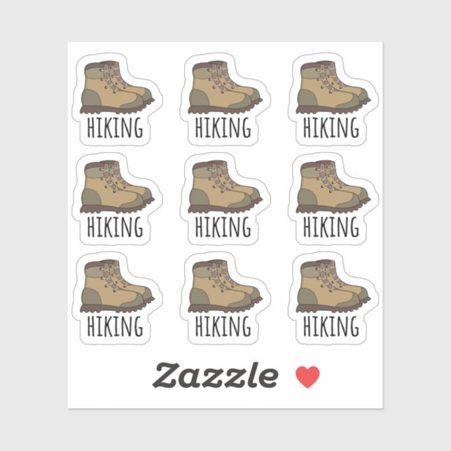 Sticker Chaussures de Randonnée Randonneur Escalade Montag (Feuille)