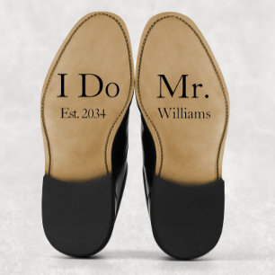 Sticker Chaussures Mariage Groom Personnalisées M. I Do Vi