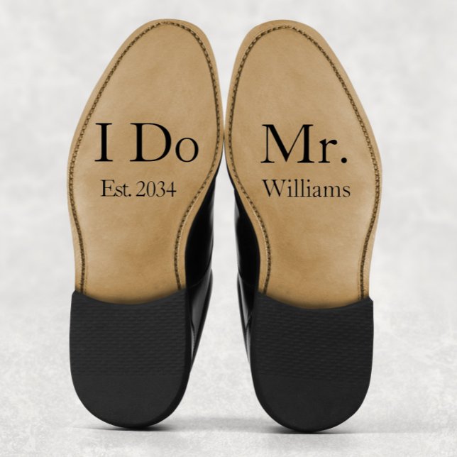 Sticker Chaussures Mariage Groom Personnalisées M. I Do Vi (Groom Wedding Shoes Custom Mr I Do Vinyl Sticker
)