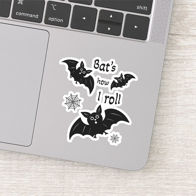 Sticker Chauves-souris noires volantes (Détail)