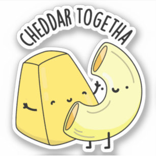 Sticker Cheddar Ensemble Blague de Nourriture Drôle 
