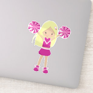 Sticker Cheerleaders, Mignonne fille, Cheveux blonde, Chee