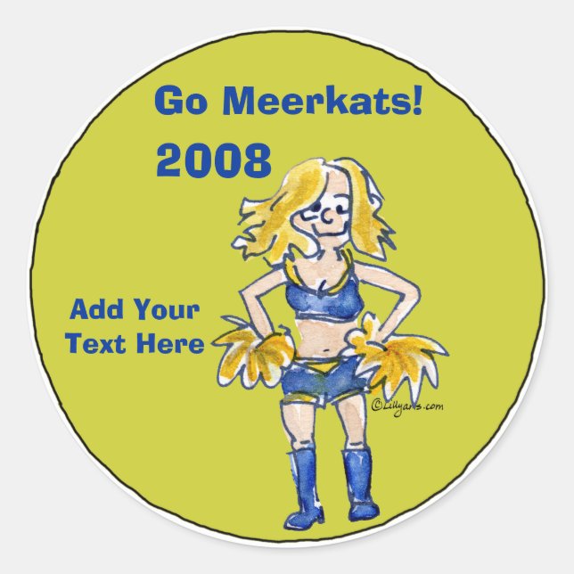 Sticker Cheerled personnalisé 3 (Devant)