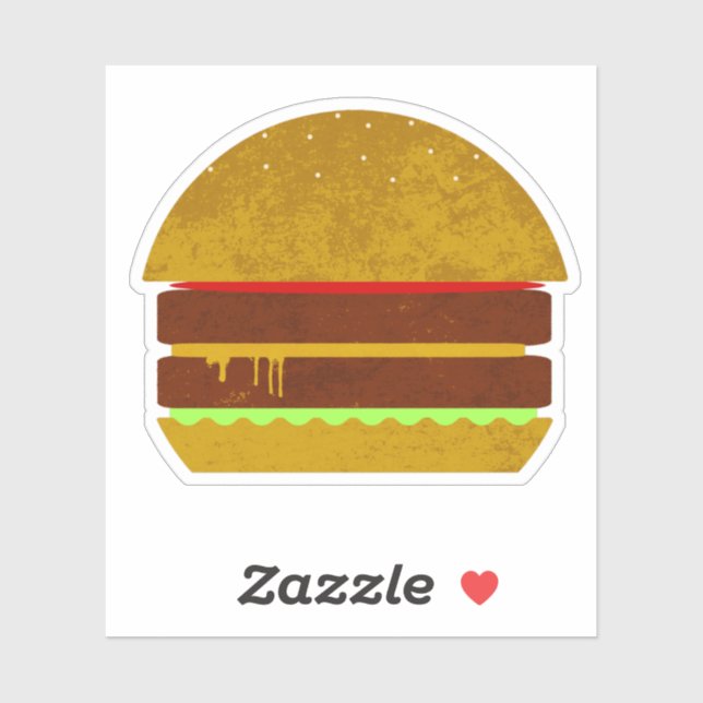 Sticker Cheeseburger Art (Feuille)