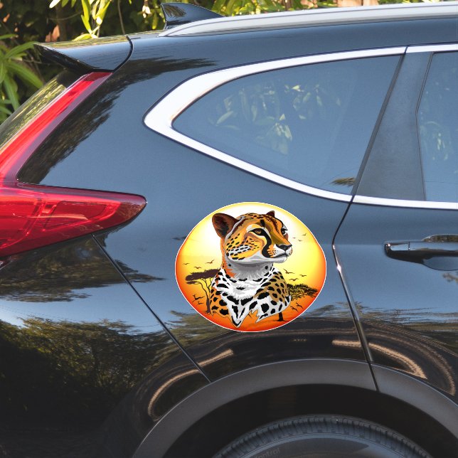 Sticker Cheetah African Feline Wild Animal (Coté voiture)