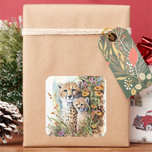 Sticker Cheetah Baby et Maman (vacances)