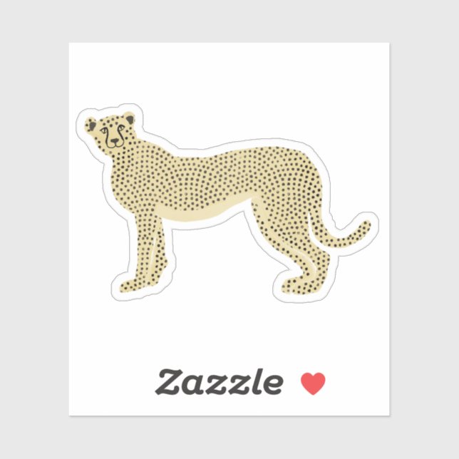 Sticker Cheetah doux (Feuille)
