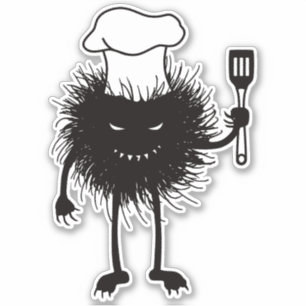 Sticker Chef de personnage de personnage Evil Cook