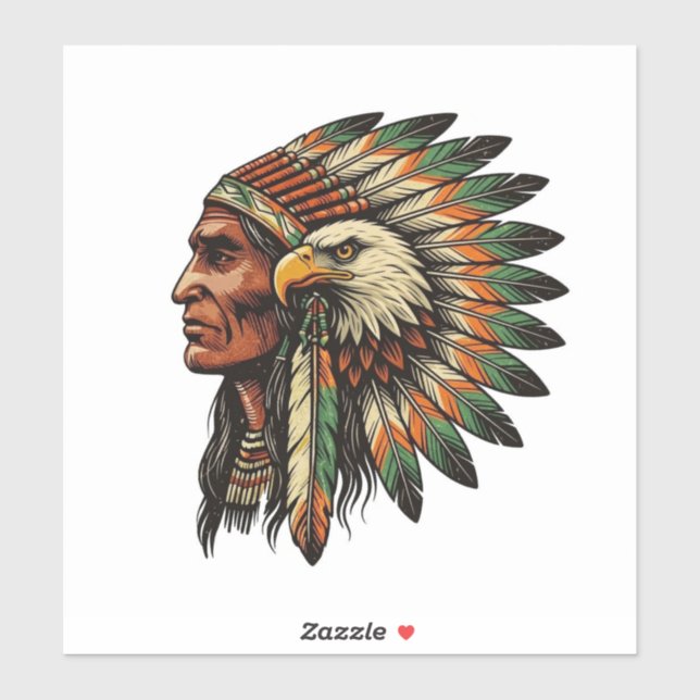Sticker Chef et aigle (Feuille)