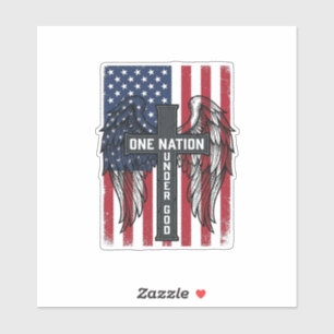 Sticker Chemise à ailes de croix patriotique d'une nation