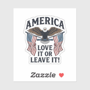 Sticker Chemise aigle patriotique America Love It Or Leave