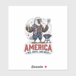 Sticker Chemise America Red White And Brew Eagle BBQ (7)_1