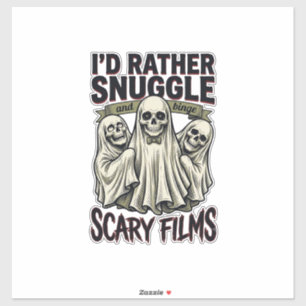 Sticker Chemise Câlin Horreur Nuit de Film de Crâne Fantôm
