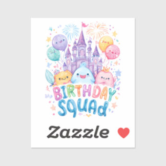 Sticker Chemise d'anniversaire Whimsical | Graphique Châte