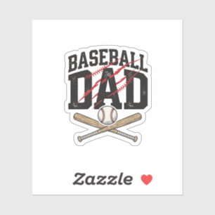 Sticker Chemise De Baseball Papa En détresse Gravure Vinta