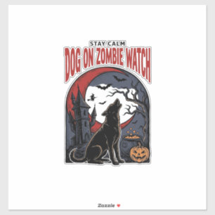 Sticker Chemise de chien Halloween modèle patrouille zombi