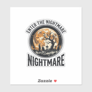 Sticker Chemise de cimetière d'Halloween Design de lune de