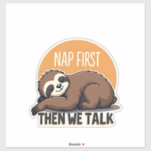 Sticker Chemise de citation de paresseux endormi vintage m
