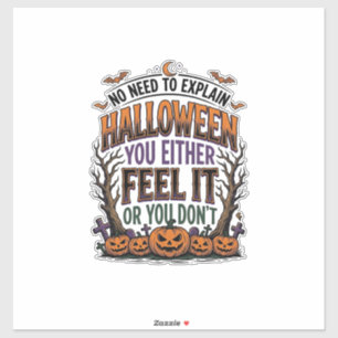 Sticker Chemise de citation Halloween Citrouille Vintage C
