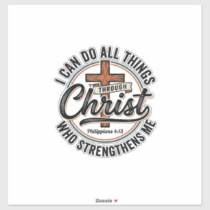 Sticker Chemise de citation vintage Philippiens 4_13 chrét